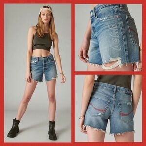 Lucky Brand x Coca Cola Denim Mid Rise 90s Midi Short Size 0/25